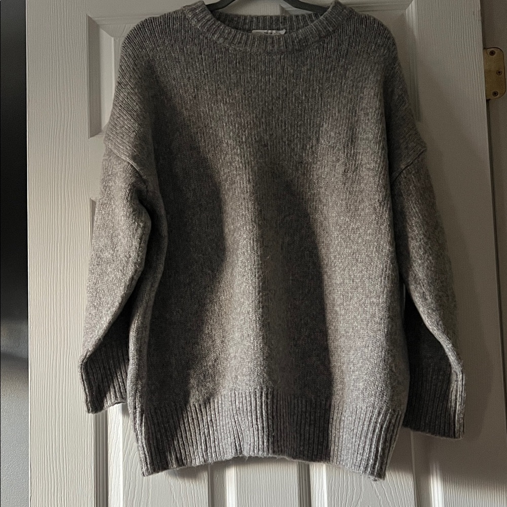 For The Republic Gray Crew Neck Sweater